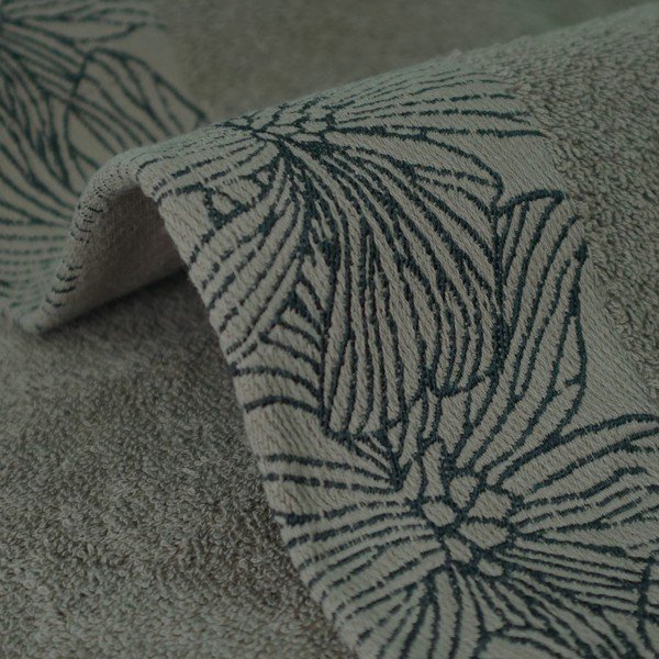 Temno zelena frotirna bombažna brisača 50x100 cm Valencia – My House-image-3