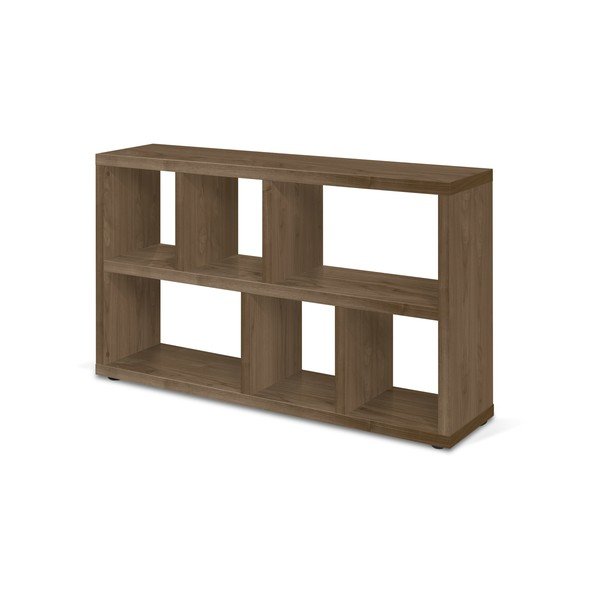 Rjav regal v orehovem dekorju 150x83 cm Berlin – TemaHome-image-4