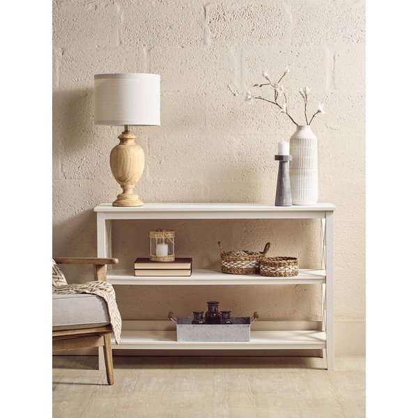 Bel regal iz masivnega bora 120x81x40 cm Heritage – Premier Housewares-image-3
