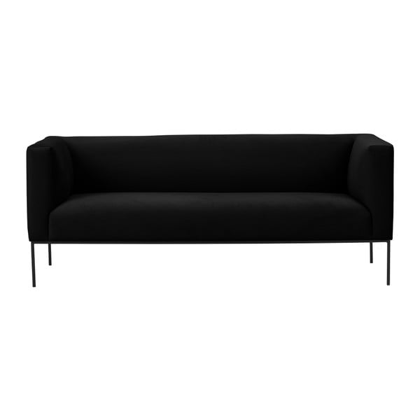 Črna zofa Windsor & Co Sofas Neptune, 195 cm