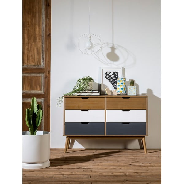 Komoda iz masivnega borovega lesa Marckeric Cusco, širina 120 cm-image-1