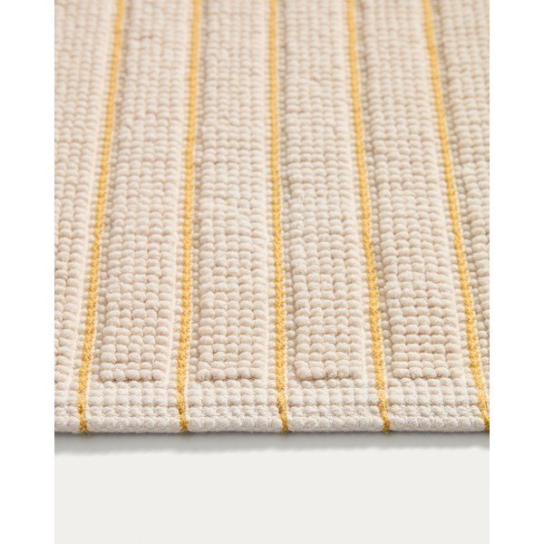 Rumena/bež tekstilna kopalniška preproga 50x80 cm Merade – Kave Home-image-3