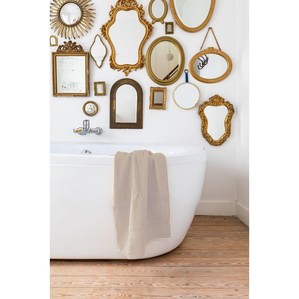 Peščeno rjava brisača Tiseco Home Studio, 50 x 100 cm-image-1