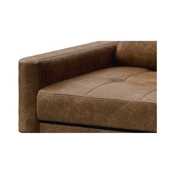 Konjak rjava usnjena kotna sedežna garnitura MESONICA Musso Tufted, desni kot-image-4