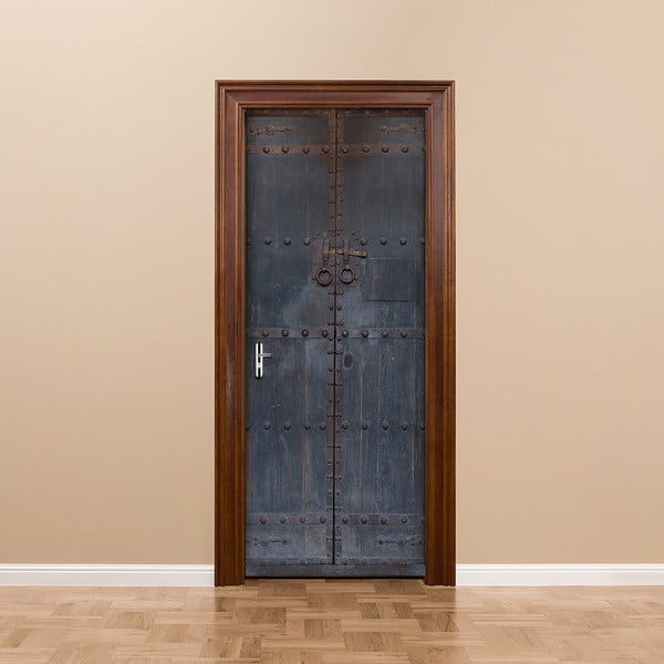 Samolepilna nalepka za vrata Ambiance Medieval Door, 83 x 204 cm
