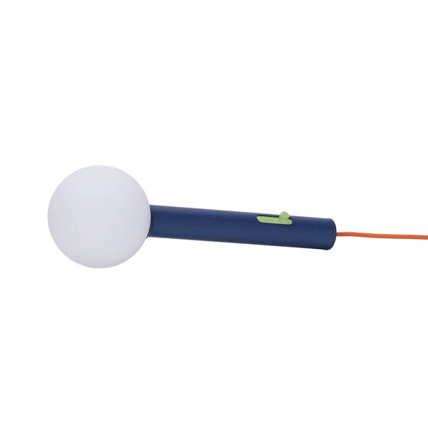Modra kovinska LED zatemnitvena namizna svetilka s steklenim senčilom (višina 30 cm) Talk – Hübsch-image-2