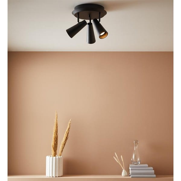 Črna stropna svetilka Markslöjd Crest, ø 36 cm-image-1