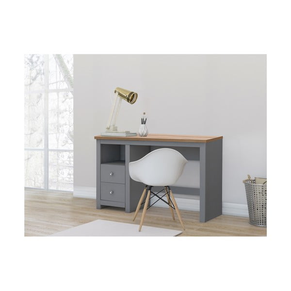 Pisalna miza z mizno ploščo v hrastovem dekorju 50x120 cm Emerald – Støraa-image-1