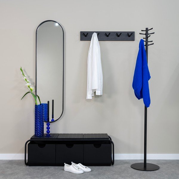 Črn kovinski obešalnik 35x178 cm Pull – Spinder Design-image-1