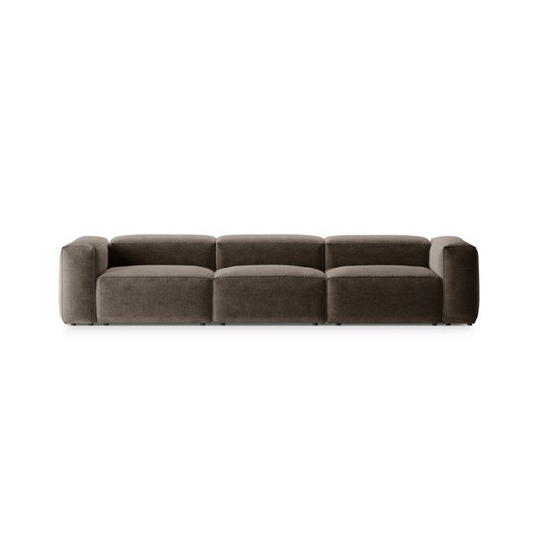 Rjava sedežna garnitura 364 cm Bergamo – Cosmopolitan Design