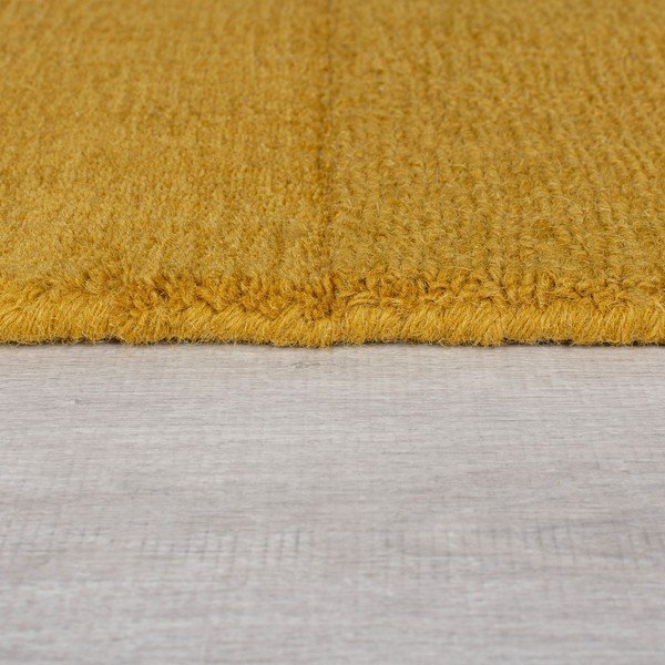 Oker rumena ročno tkana volnena preproga 160x230 cm Demi Check Ombre – Flair Rugs-image-4