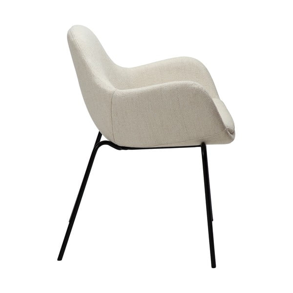 Kremno bel fotelj iz tkanine bouclé Zimmer – DAN-FORM Denmark-image-2