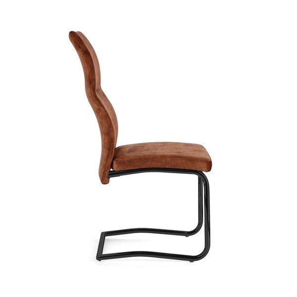 Oblazinjen jedilni stol v konjak rjavi barvi Thelma – Bizzotto-image-3