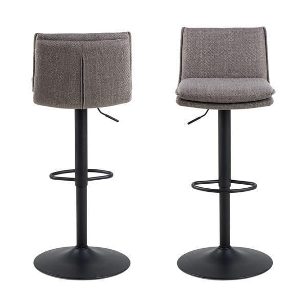 Sivi vrtljivi barski stoli v kompletu 2 ks 107 cm Flynn – Actona-image-2