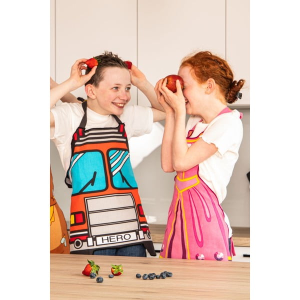 Otroški predpasnik iz recikliranega bombaža Hero - Tiseco Home Studio-image-2