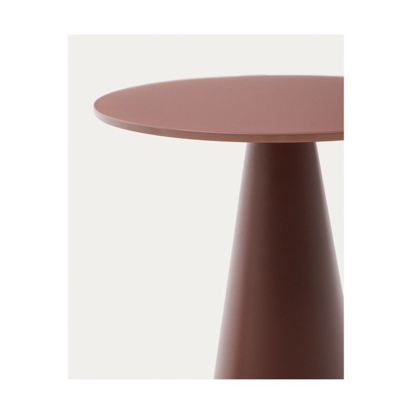 Okrogla stranska mizica s stekleno mizno ploščo ø 35 cm Wilshire – Kave Home-image-2