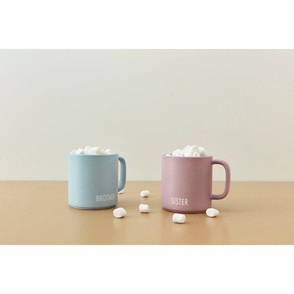Modra porcelanasta skodelica 175 ml Brother – Design Letters-image-1