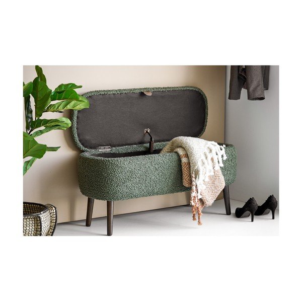 Zelena klop iz tkanine bouclé Harlow – House Nordic-image-3