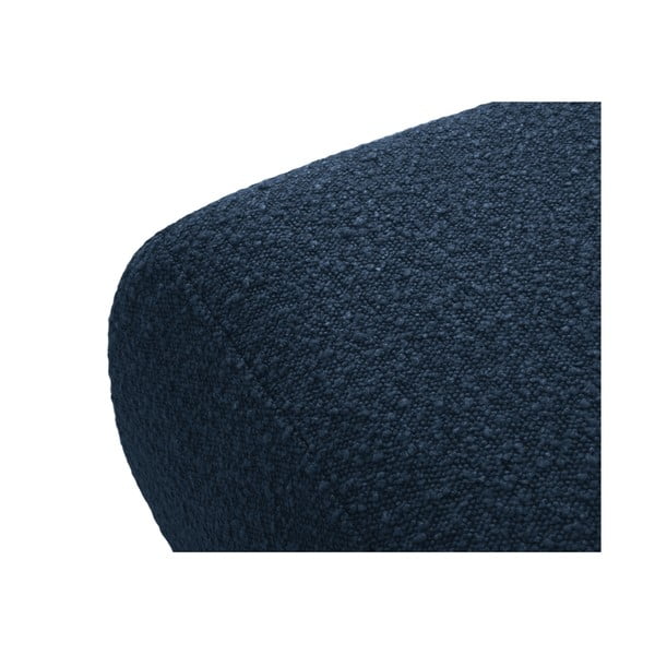 Temno moder tabure iz tkanine bouclé Molino – Micadoni Home-image-2