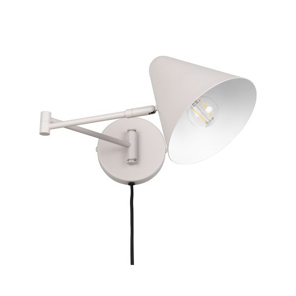 Slonokoščena stenska svetilka z upogljivo konstrukcijo z vtikačem ø 15 cm Cosima – Trio-image-4