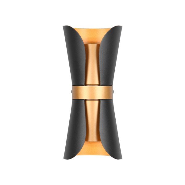 Črno-bronasta stenska svetilka Coat – Trio-image-1