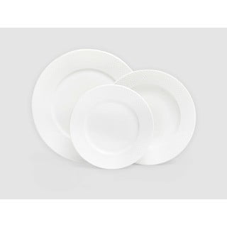 12-delni komplet belih porcelanastih krožnikov Bonami Essentials Imperio