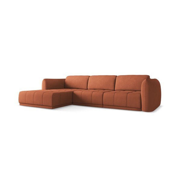 Oranžna kotna sedežna garnitura (levi kot) Hoku – Makamii-image-2