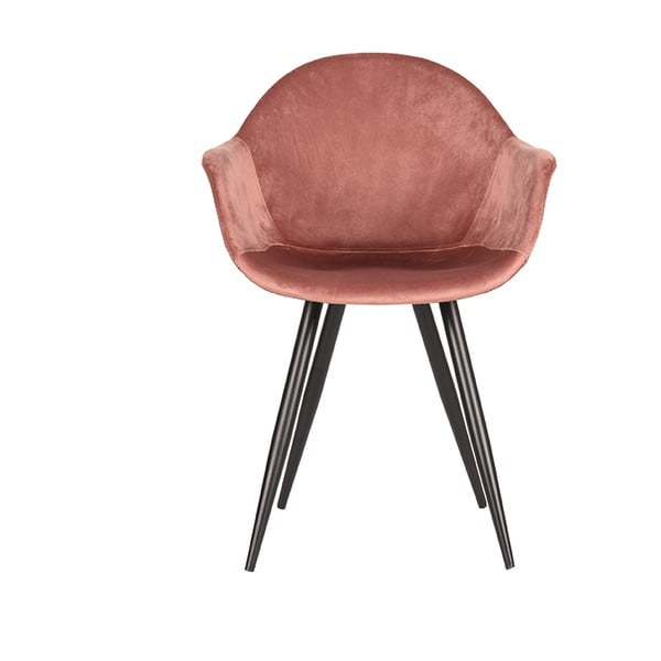 Svetlo rožnati žametni jedilni stoli v kompletu 2 ks Forli – LABEL51-image-1