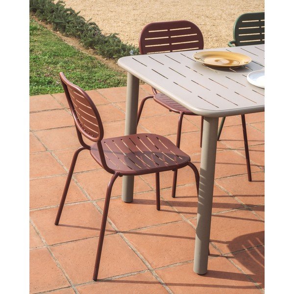 Jeklena vrtna miza 90x180 cm Brai – Kave Home-image-2