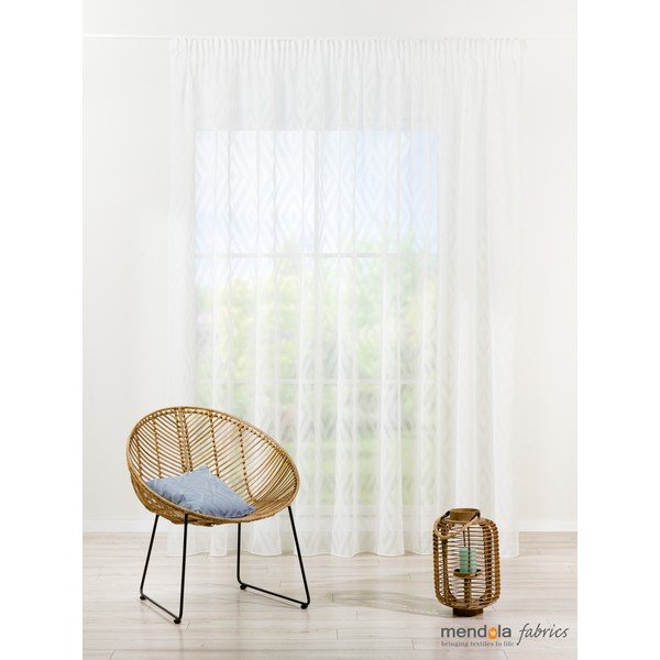 Kremno bela prosojna zavesa 400x260 cm Estrella – Mendola Fabrics-image-1