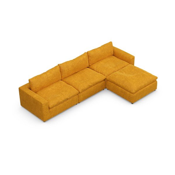 Oker rumena kotna sedežna garnitura (s kotom po izbiri) Moonlight – Furninova -image-4