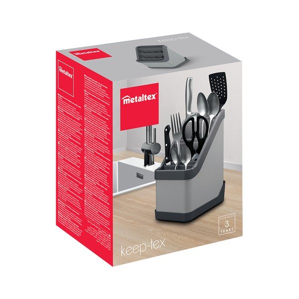 Črno stojalo za jedilni pribor Metaltex Keep-Tex-image-3