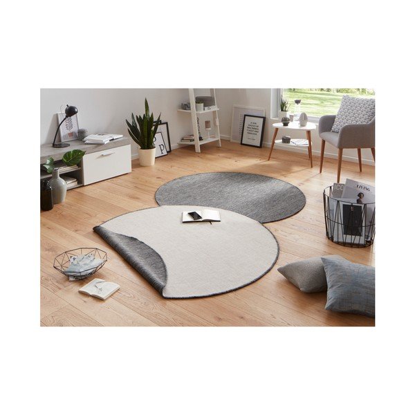 Siva zunanja preproga NORTHRUGS Miami, ø 140 cm-image-2