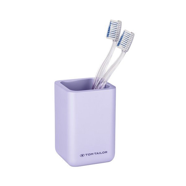 Vijoličen lonček za zobne ščetke iz poliresina Tom Tailor T-Rounded – Wenko-image-4