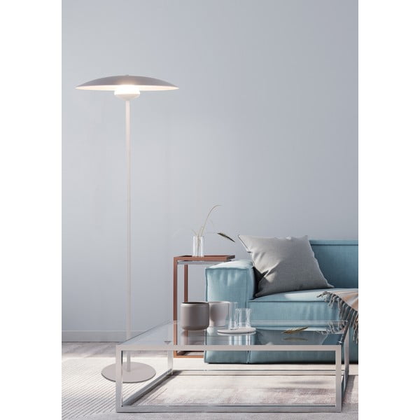 Bela LED stoječa svetilka s kovinskim senčilom (višina 140 cm) Lund – Candellux Lighting-image-2