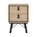 Nočna omarica v hrastovem dekorju v naravni barvi Ry – Tvilum