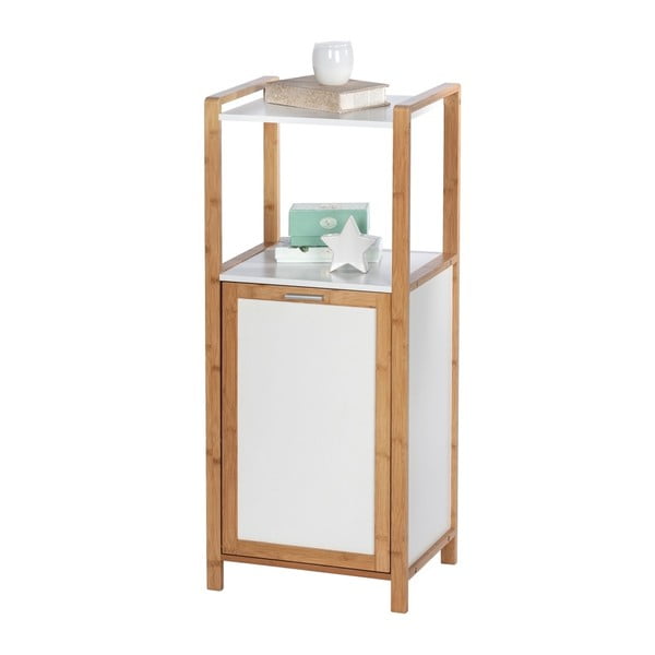 Bambusova kopalniška polica v beli in naravni barvi 40x95 cm Finja – Wenko-image-3