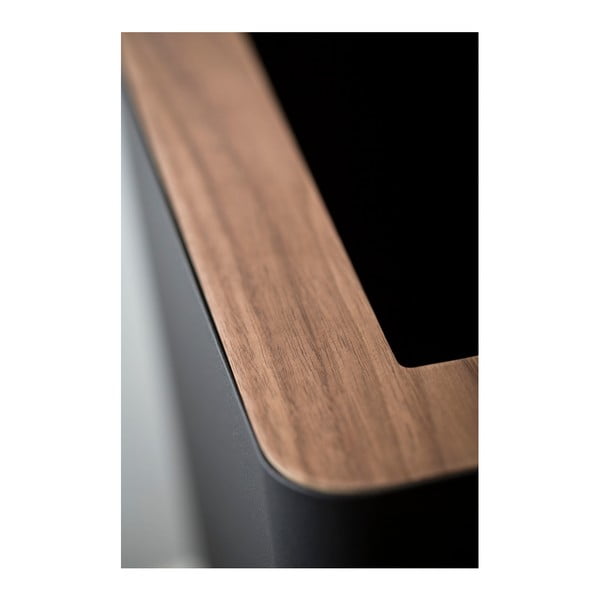 Črni koš za smeti YAMAZAKI Rin Square-image-3