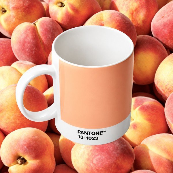 Breskova porcelanasta skodelica 375 ml Peach Fuzz 13-1023 – Pantone-image-1