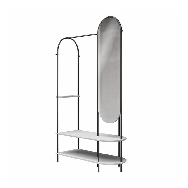 Črn/siv kovinski set za hodnik 101x183x43 cm Anastacia – Støraa-image-3