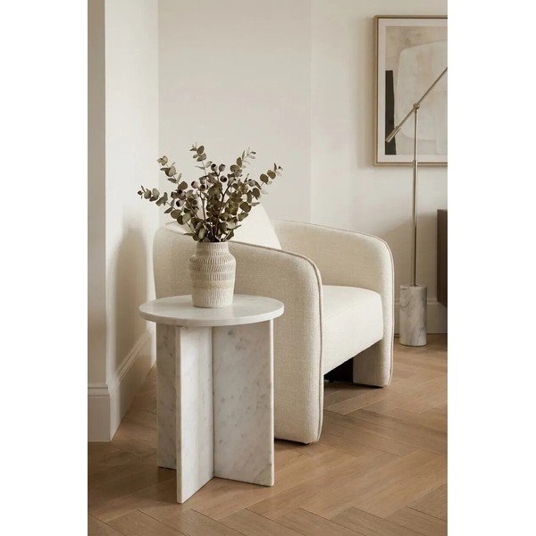 Marmorna okrogla stranska mizica ø 40 cm Savio – Premier Housewares-image-4