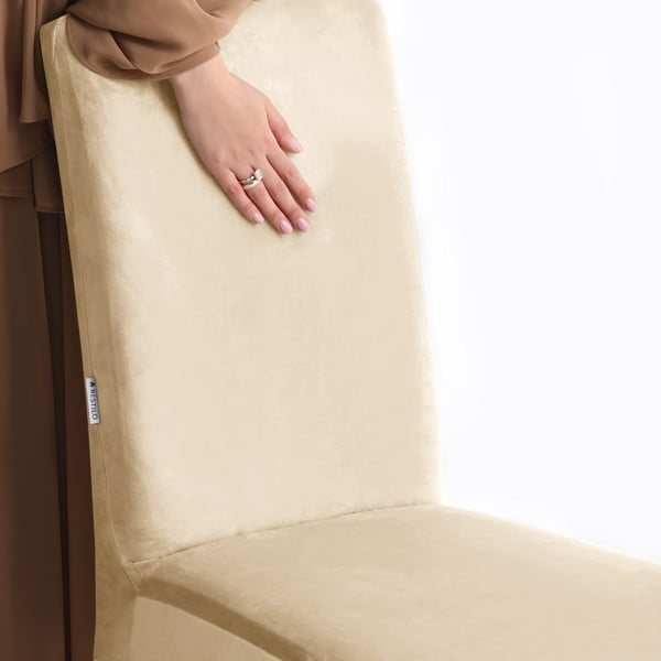 Bež raztegljiva prevleka za stol 48 cm Sento – Restilo-image-4