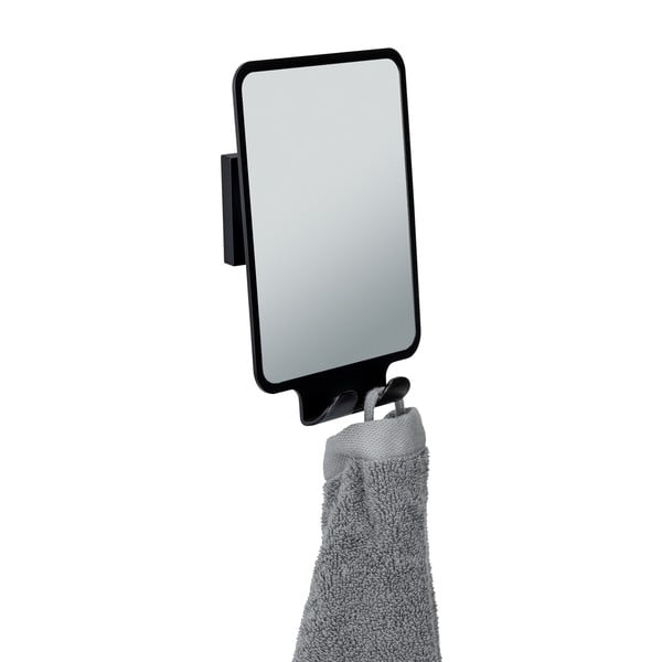 Kozmetično ogledalo z obešalnikom 14x19.5 cm Quadro Black – Wenko-image-4
