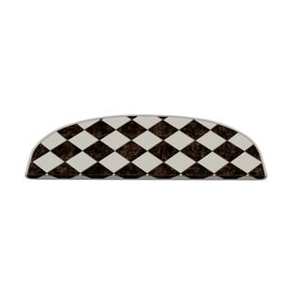 Črni/beli komplet preprog za stopnice 16 ks 20x65 cm Chess Board – Vitaus