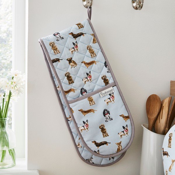 Dvojna bombažna rokavica Cooksmart® Curious Dogs-image-1