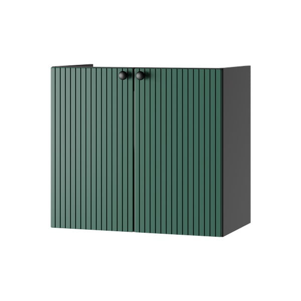 Zelena/antracitno siva nizka stenska omarica za pod umivalnik 61,5x55,5 cm Asti – STOLKAR