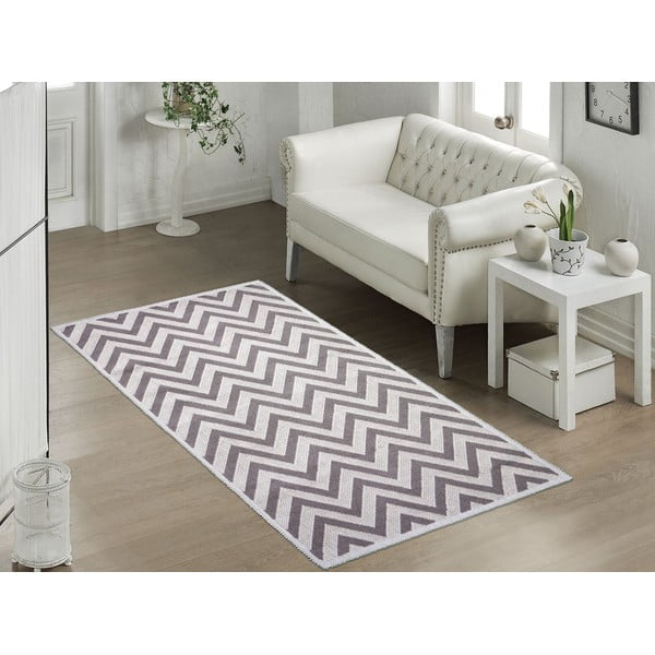 Bež bombažna preproga Vitaus Zikzak, 80 x 200 cm-image-1