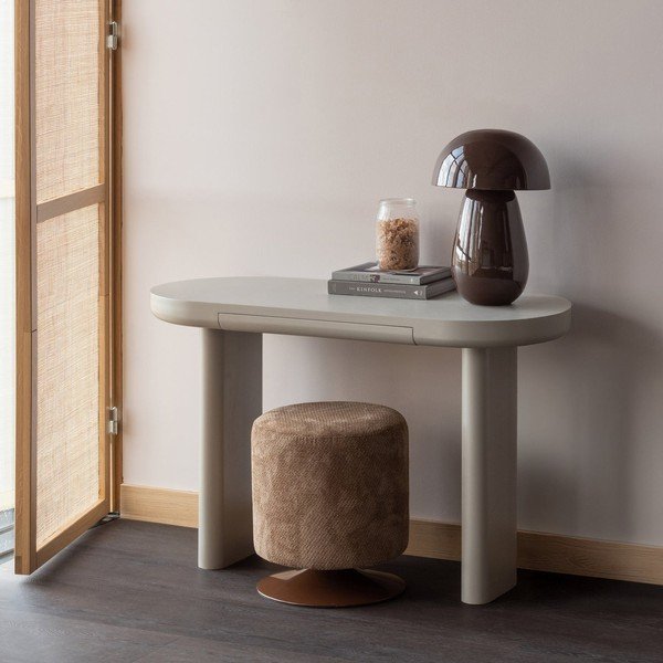 Svetlo rjav tabure iz tkanine bouclé Islen – WOOOD-image-1