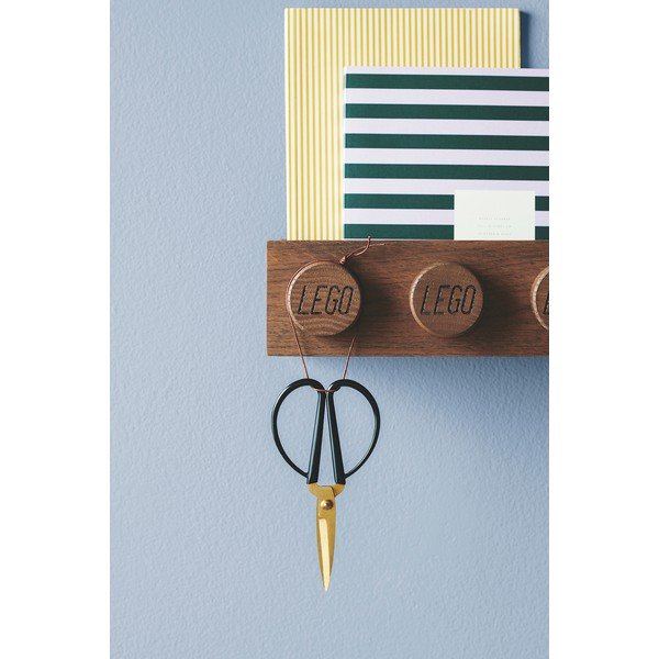 Otroška stenska polica iz temno obarvanega hrasta LEGO® Wood-image-3