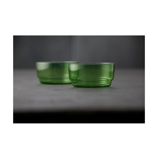 Zelene steklene skledice v kompletu 2 ks 500 ml Torino – Lyngby Glas-image-2